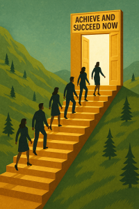 20251024 1124 golden staircase to success simple compose 01k8bd0s7gfr0v47x4xv8fwe05